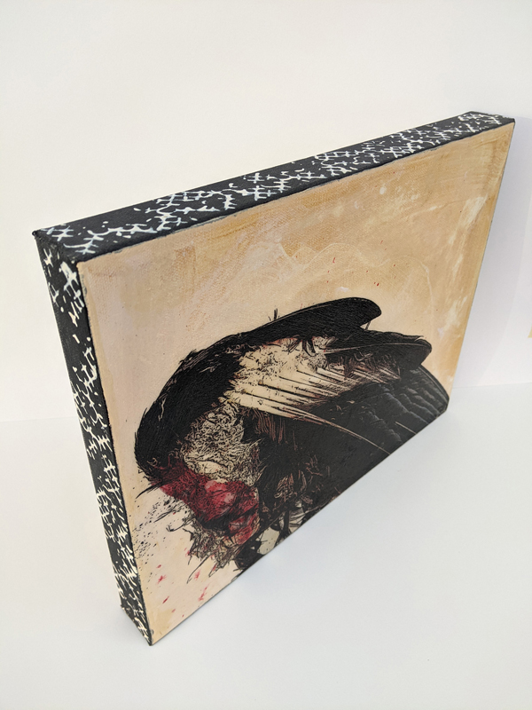 Scrum_2_with_a_crow_(right_wing)_acrylic_gold_leaf_canvas_13x11-1920px-800px